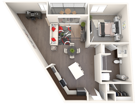 Renaissance_1 Bed 1 Bath_FrancescaFloor Plan